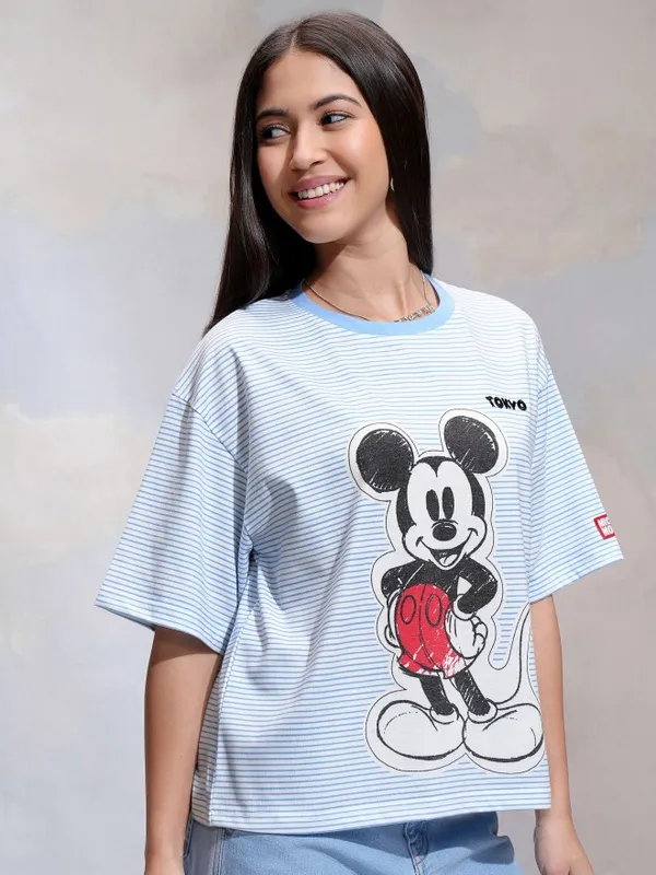 Mickey Mouse Printed Relaxed Fit T-Shirt