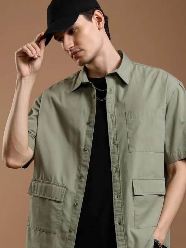 Men Oversized Fit Casual Shirt