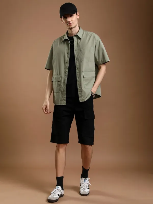 Men Oversized Fit Casual Shirt