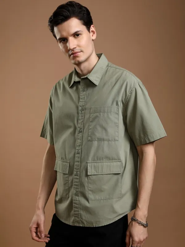 Men Oversized Fit Casual Shirt