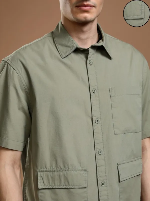 Men Oversized Fit Casual Shirt