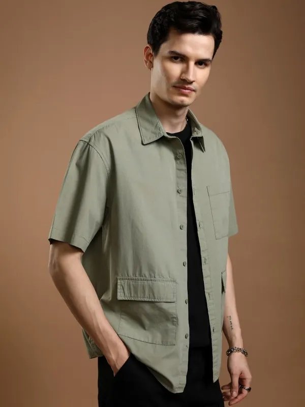 Men Oversized Fit Casual Shirt