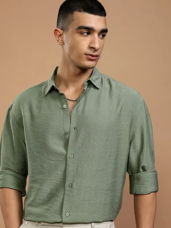 Men Relaxed Fit Casual Shirt