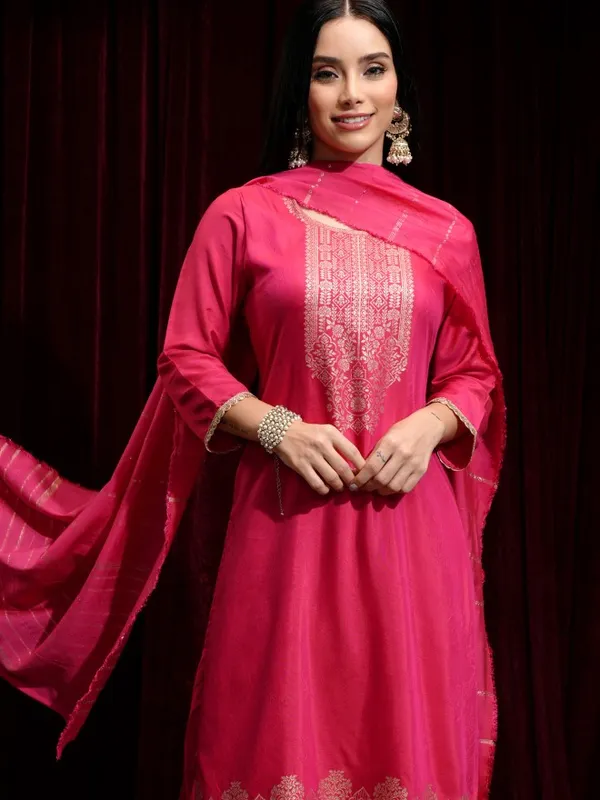 Women Kurta With Trouser And Dupatta