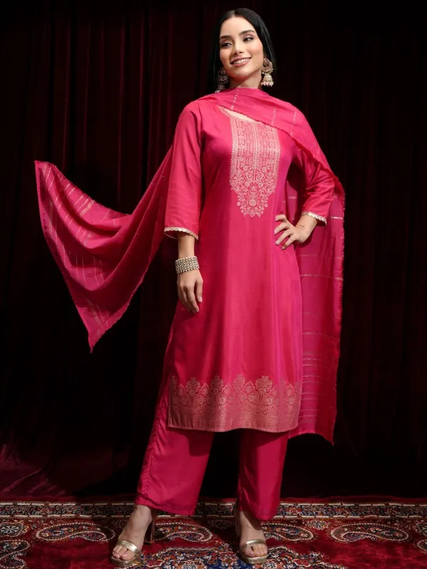 Women Kurta With Trouser And Dupatta