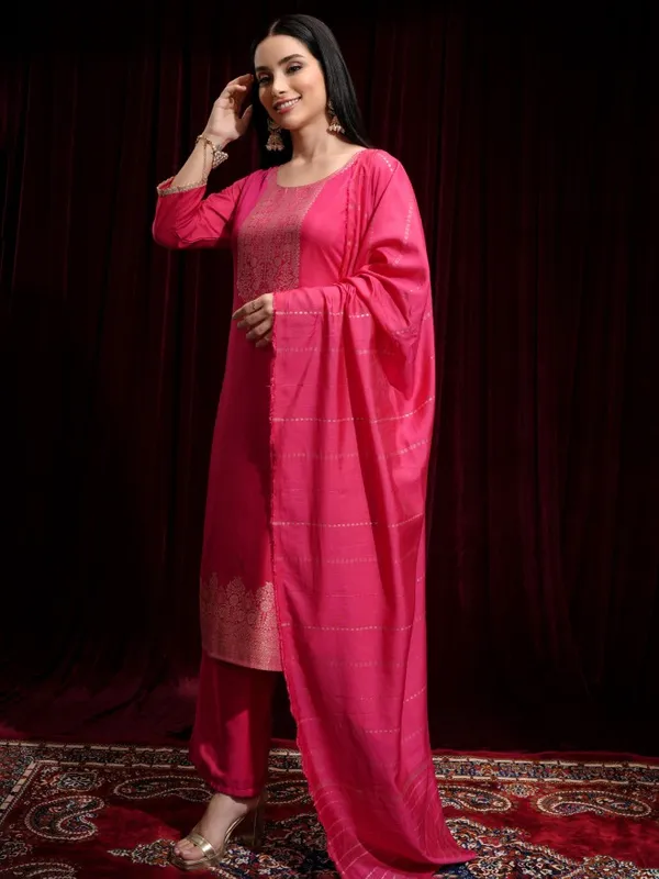 Women Kurta With Trouser And Dupatta