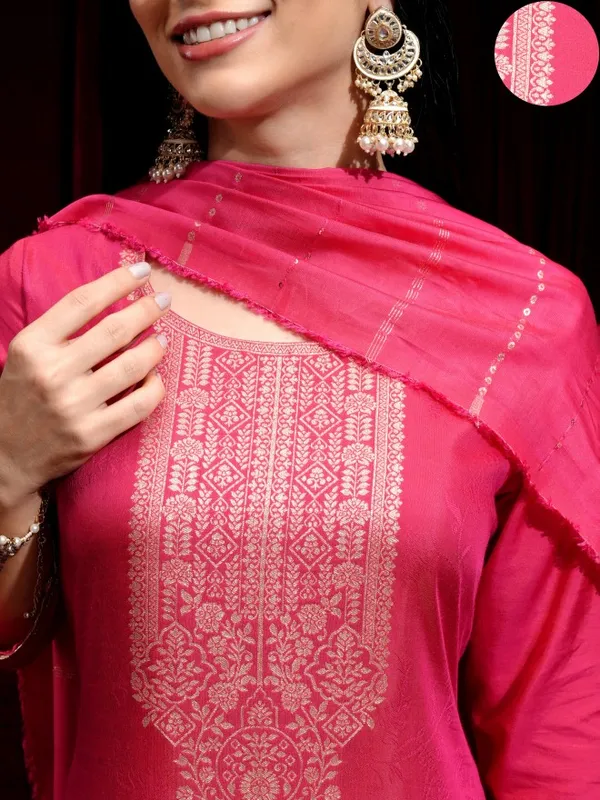 Women Kurta With Trouser And Dupatta