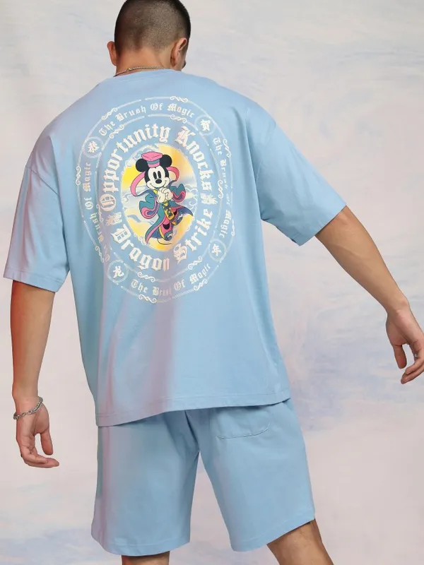 Mickey Mouse Men T-Shirt With Shorts Co-Ords
