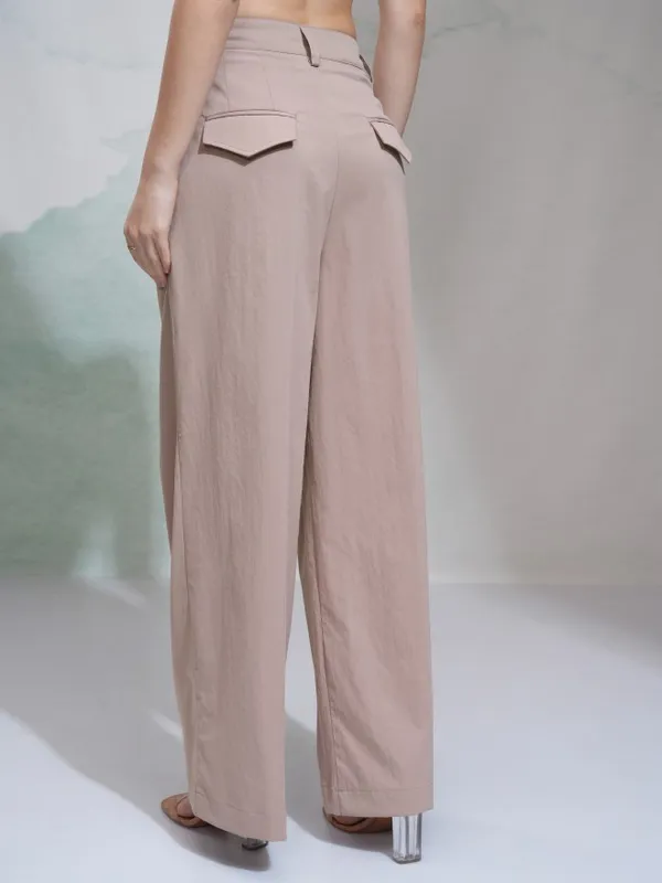 Solid Regular Fit Casual Trouser