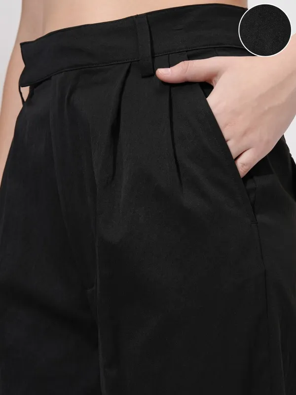 Solid Wide Leg Trouser