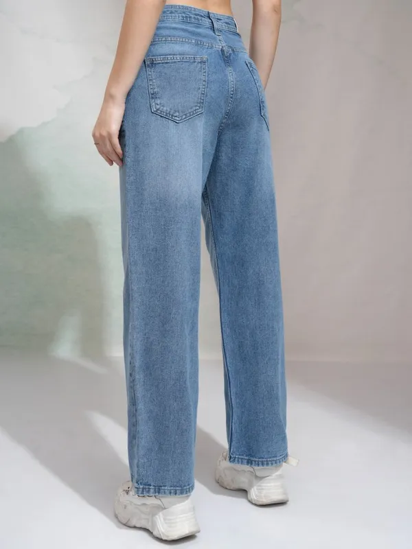 Tokyo Talkies Women Blue Flared Stretchable Jeans