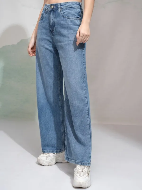 Tokyo Talkies Women Blue Flared Stretchable Jeans