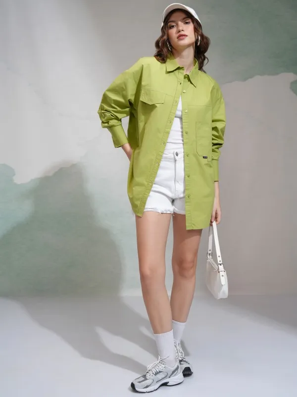 Women Solid Casual Shirt