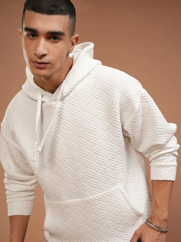 Highlander Men Off White Hood Sweatshirt