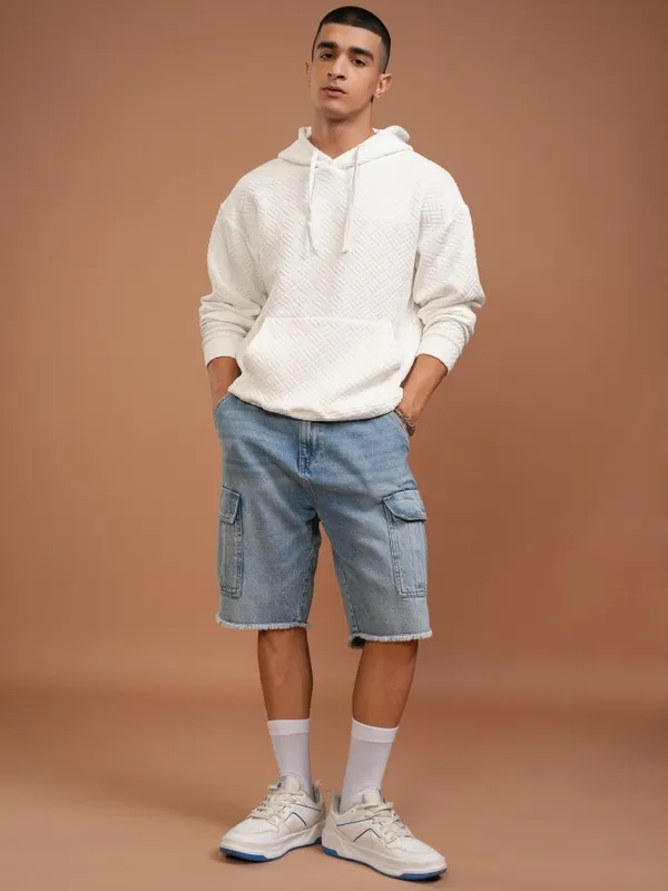 Highlander Men Off White Hood Sweatshirt