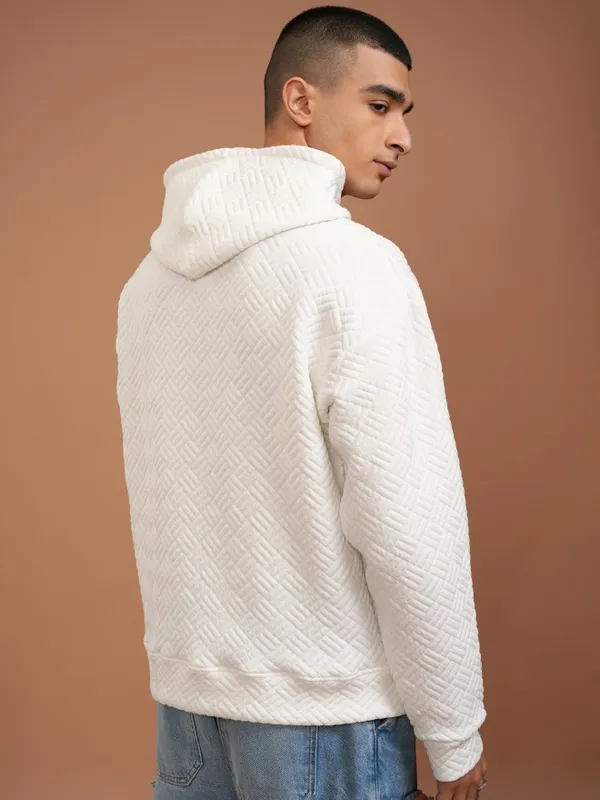Highlander Men Off White Hood Sweatshirt