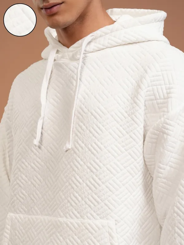 Highlander Men Off White Hood Sweatshirt