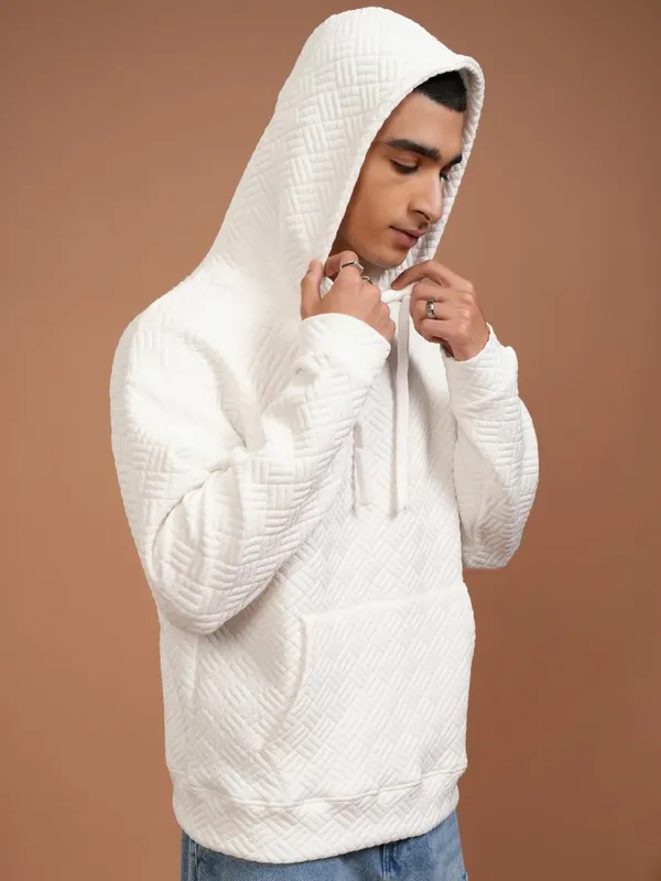 Highlander Men Off White Hood Sweatshirt