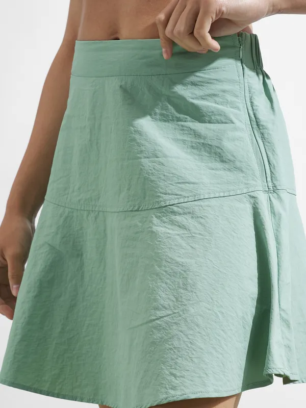 Street By Tokyo Talkies Women Green Top With Skirt Co-Ords