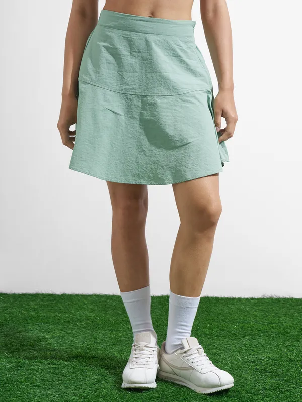 Street By Tokyo Talkies Women Green Top With Skirt Co-Ords