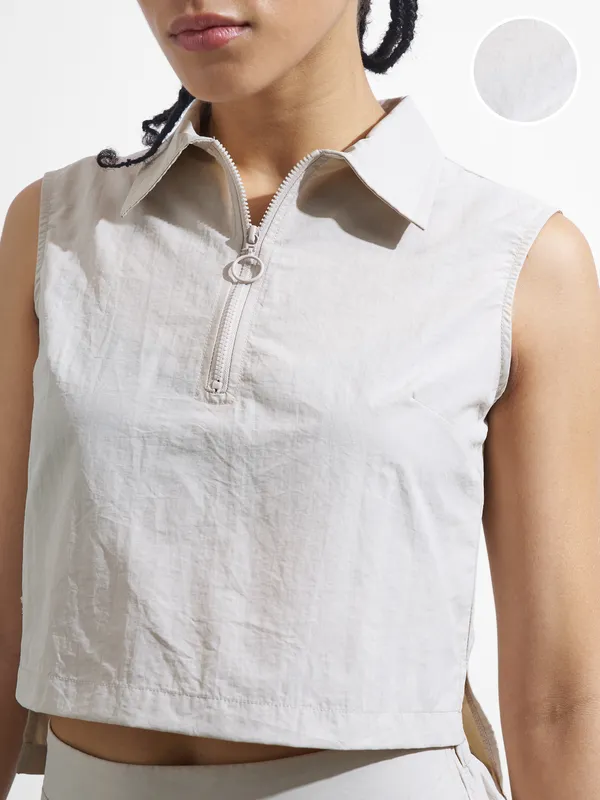 Street By Tokyo Talkies Women Beige Top With Skirt Co-Ords