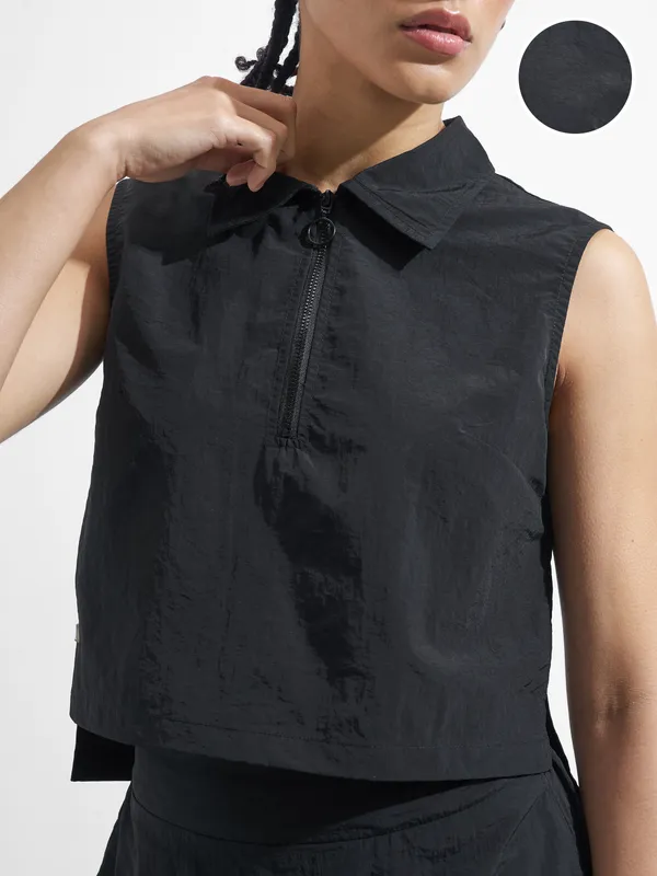 Street By Tokyo Talkies Women Black Top With Skirt Co-Ords