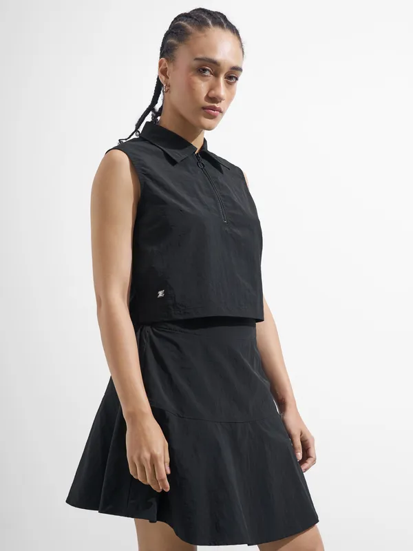 Street By Tokyo Talkies Women Black Top With Skirt Co-Ords