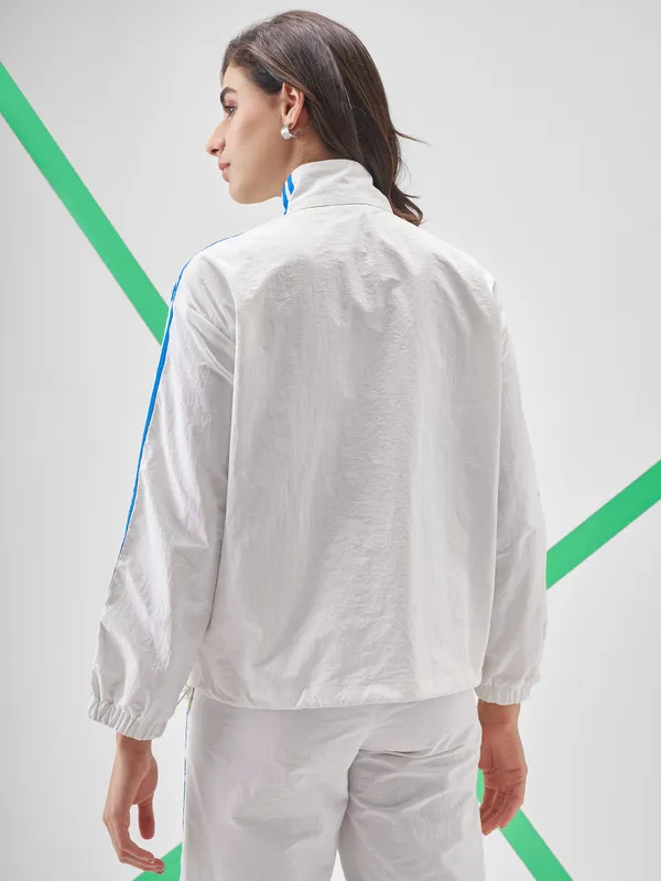 Street By Tokyo Talkies Women White Open Front Jacket