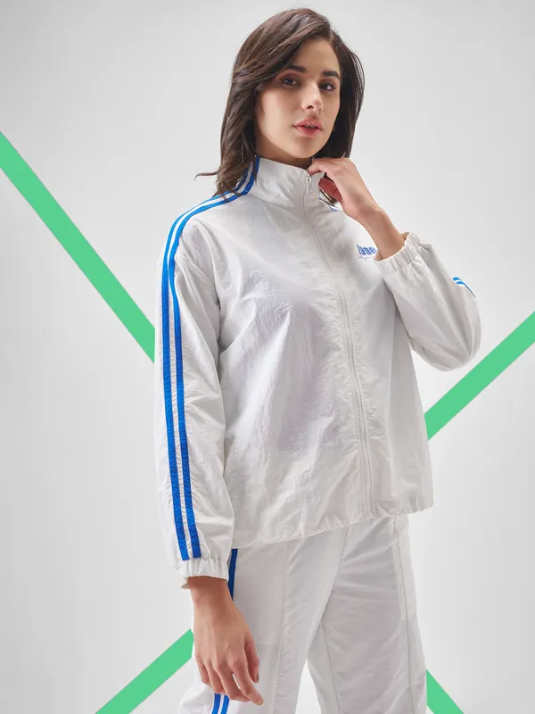 Street By Tokyo Talkies Women White Open Front Jacket
