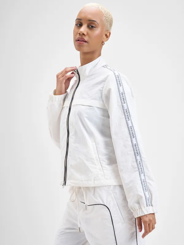 Street By Tokyo Talkies Women White Open Front Jacket