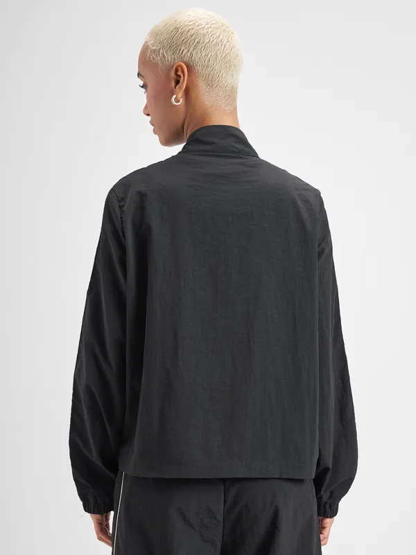 Street By Tokyo Talkies Women Black Open Front Jacket