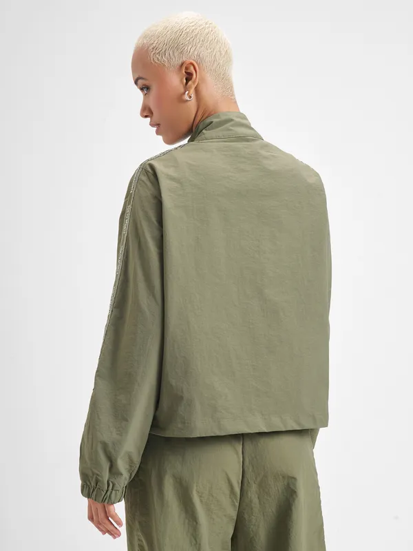 Street By Tokyo Talkies Women Green Open Front Jacket