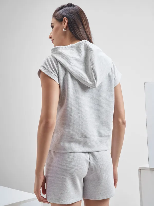 Street By Tokyo Talkies Women Grey Open Front Jacket