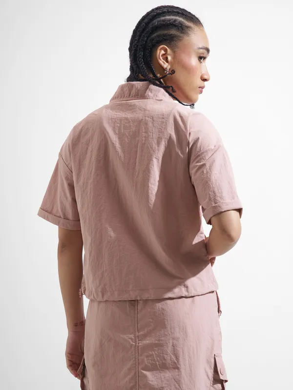 Street By Tokyo Talkies Women Pink Open Front Jacket