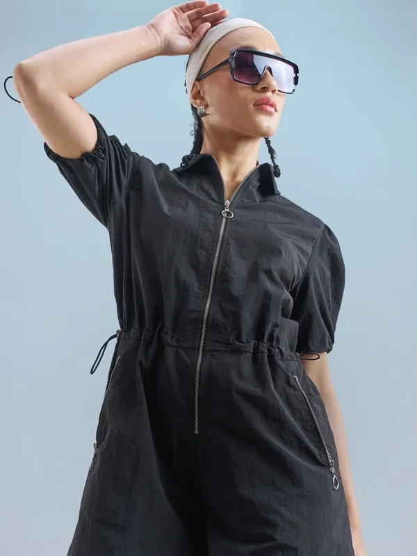 Street By Tokyo Talkies Women Black Solid Jumpsuit