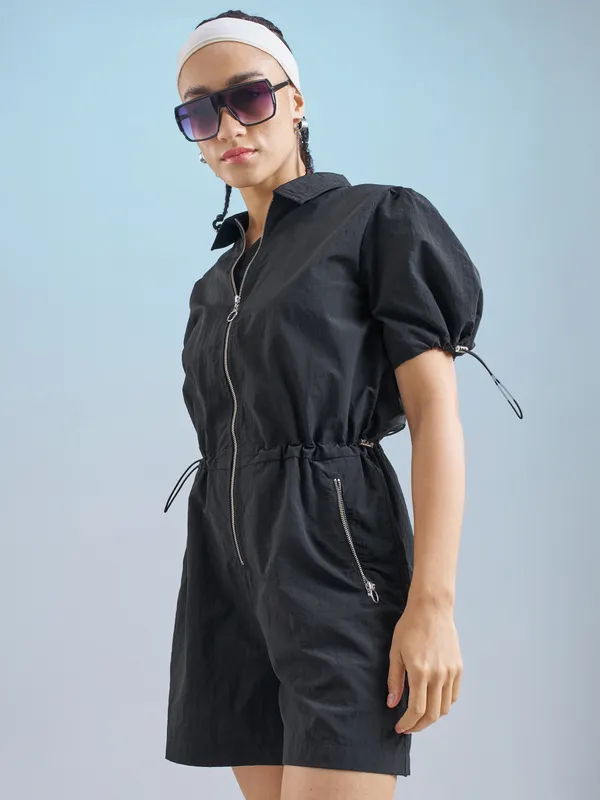 Street By Tokyo Talkies Women Black Solid Jumpsuit