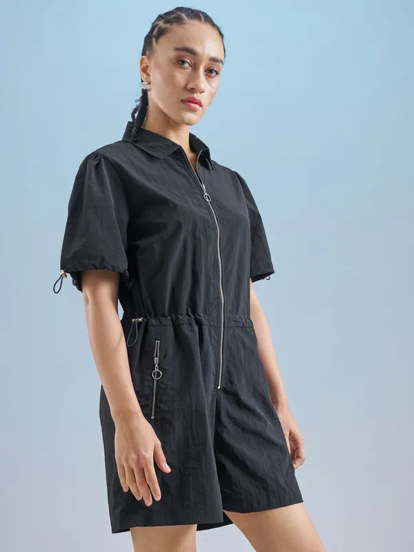 Street By Tokyo Talkies Women Black Solid Jumpsuit