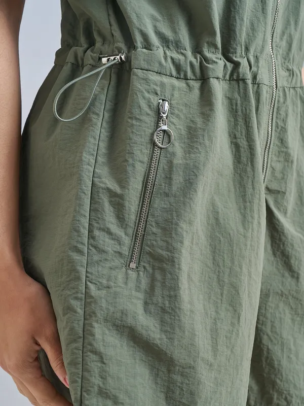 Street By Tokyo Talkies Women Green Solid Jumpsuit