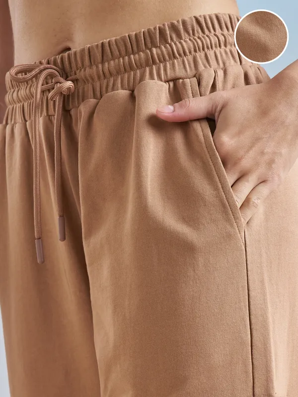 Street By Tokyo Talkies Women Brown Solid Relaxed Fit Cargos