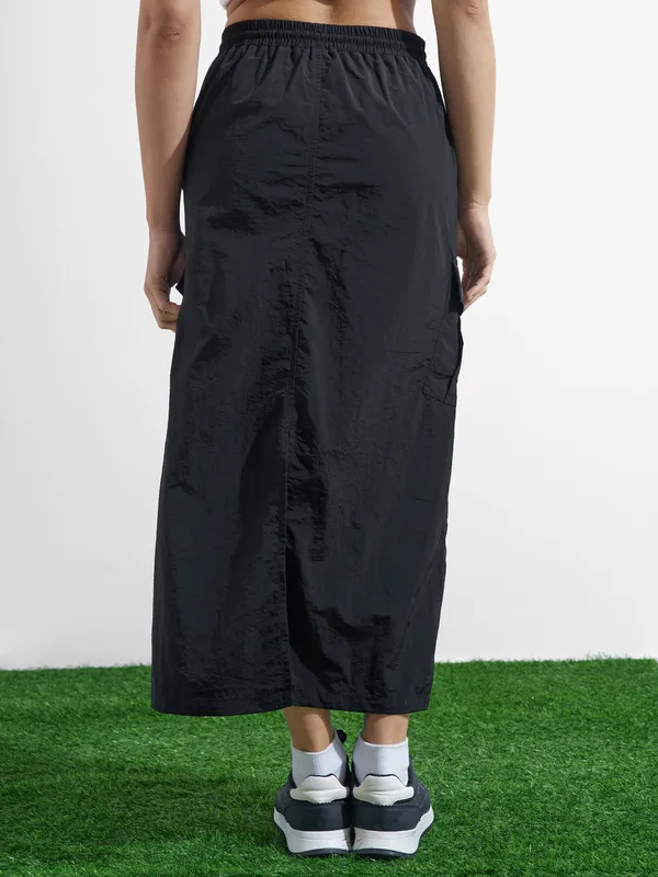 Street By Tokyo Talkies Women Black Midi Skirt