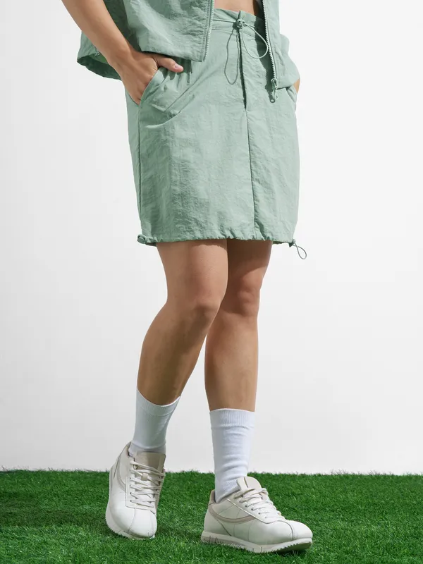 Street By Tokyo Talkies Women Green Mini Skirt