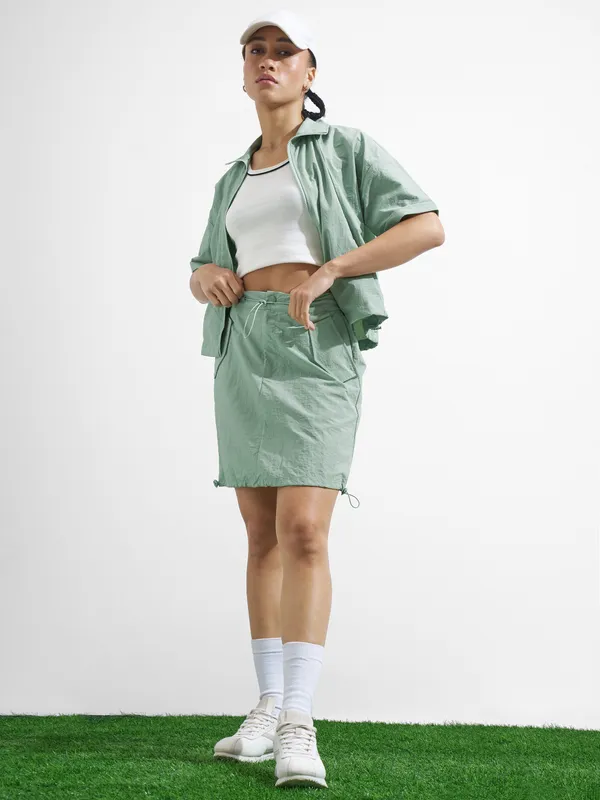 Street By Tokyo Talkies Women Green Mini Skirt