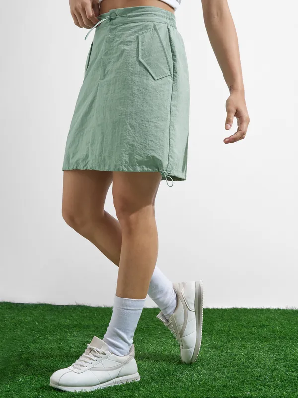 Street By Tokyo Talkies Women Green Mini Skirt