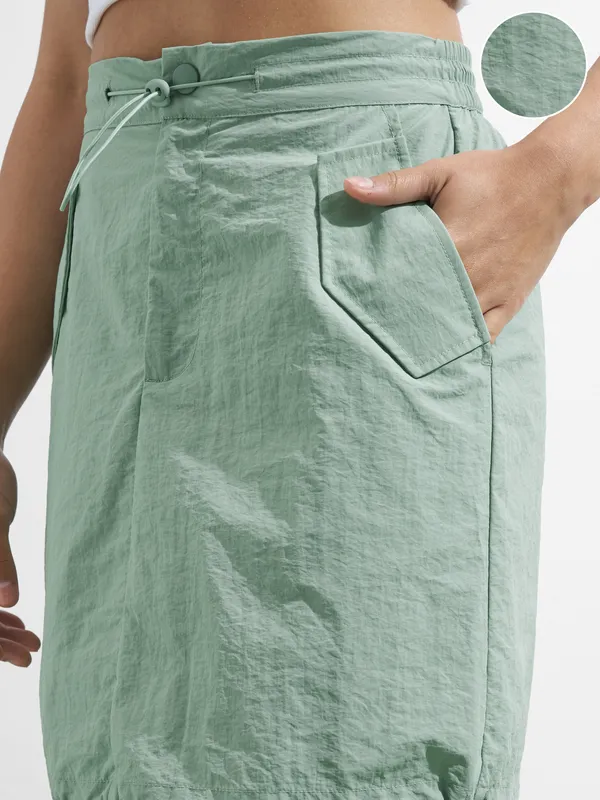 Street By Tokyo Talkies Women Green Mini Skirt