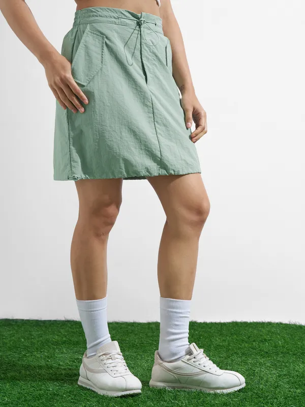 Street By Tokyo Talkies Women Green Mini Skirt