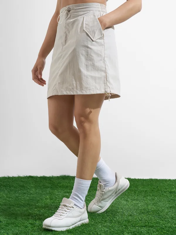 Street By Tokyo Talkies Women Beige Mini Skirt