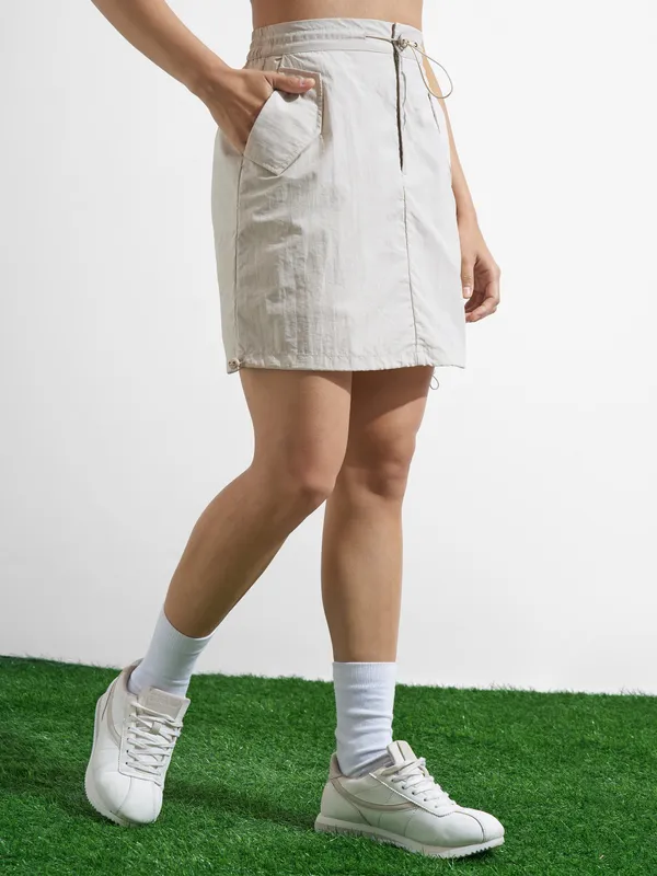 Street By Tokyo Talkies Women Beige Mini Skirt
