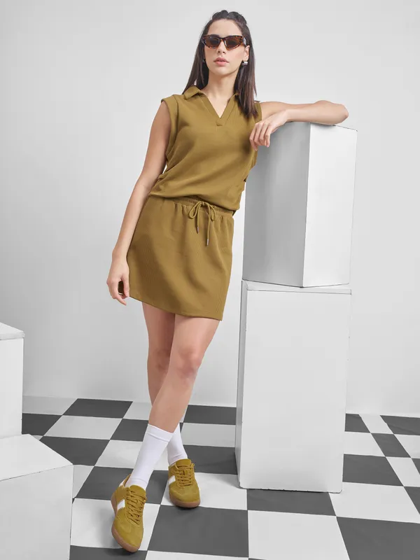 Street By Tokyo Talkies Women Mustard Mini Skirt