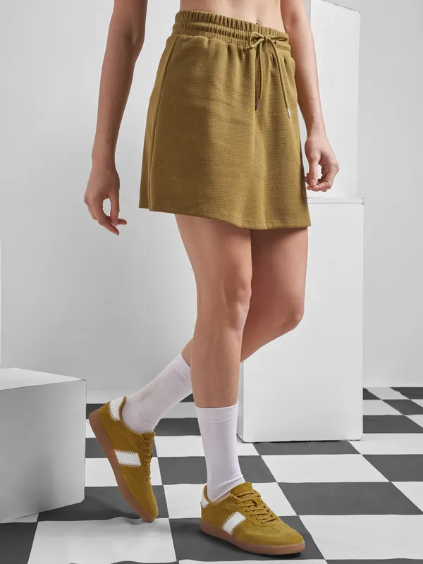 Street By Tokyo Talkies Women Mustard Mini Skirt