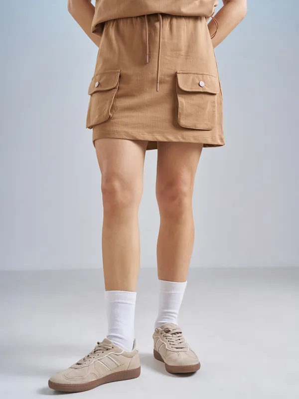 Street By Tokyo Talkies Women Brown Mini Skirt